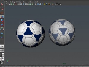 soccerball blue white 3D मॉडल