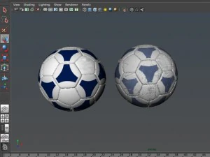 soccerball blue white 3D Model