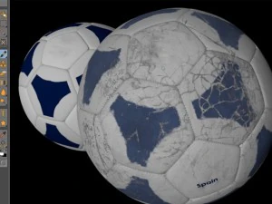 soccerball blue white 3D Model