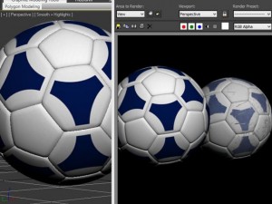 soccerball blue white 3D मॉडल