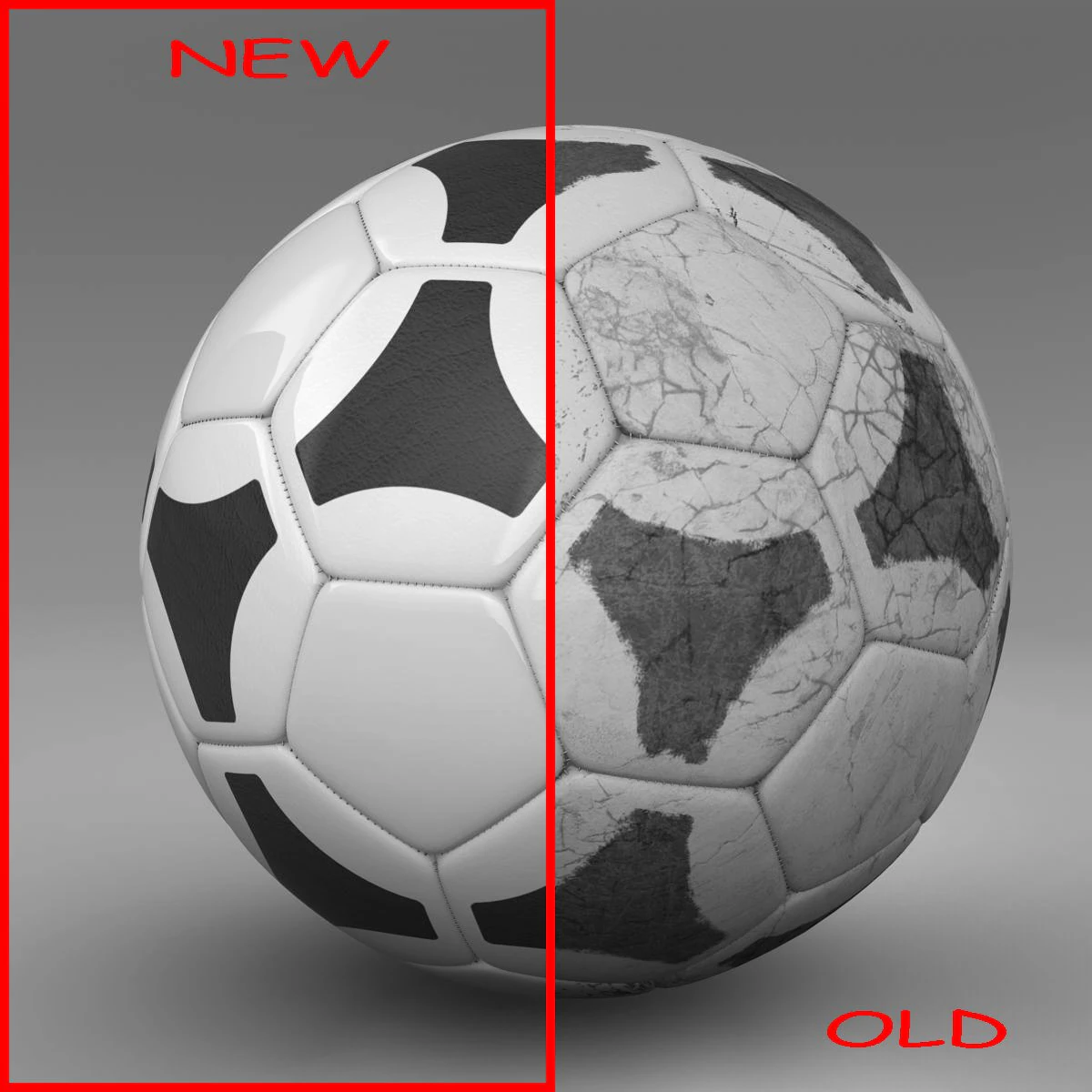 soccerball black white tri 3D Model .c4d .max .obj .3ds .fbx .stl .blend