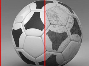 soccerball black white tri 3D Модель