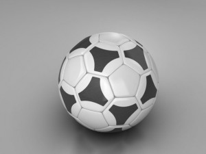 soccerball black white tri Modèle 3D
