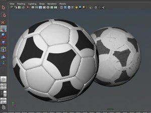soccerball black white tri 3D Model