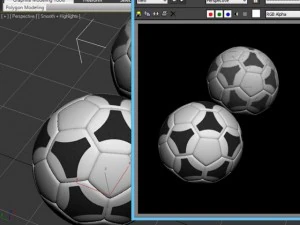 soccerball black white tri 3D Model