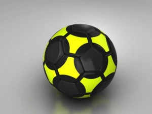 soccerball black yellow 3D Model