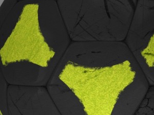 soccerball black yellow Model 3D