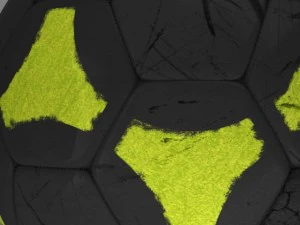 soccerball black yellow 3D Model