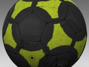 soccerball black yellow 3D Model