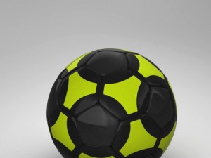 soccerball black yellow Model 3D