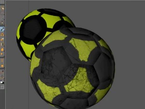 soccerball black yellow 3D Model