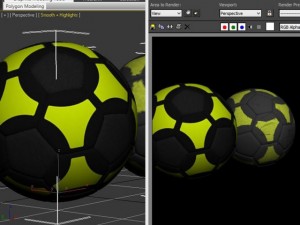 soccerball black yellow Model 3D