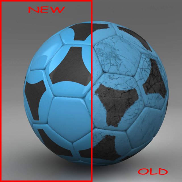 soccerball blue black Model 3D .c4d .max .obj .3ds .fbx .stl .blend 