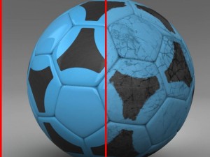soccerball blue black 3D Модель