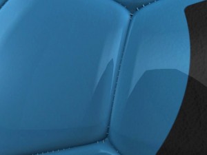soccerball blue black Model 3D