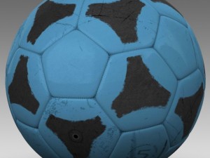 soccerball blue black Model 3D