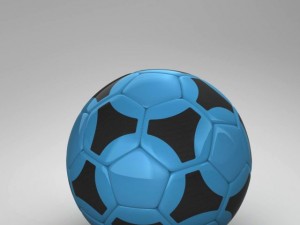 soccerball blue black Model 3D