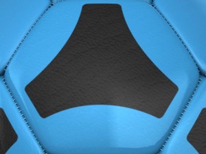 soccerball blue black Model 3D