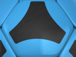 soccerball blue black 3D Model