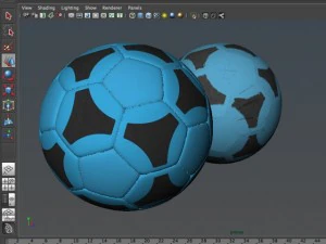 soccerball blue black 3D Model