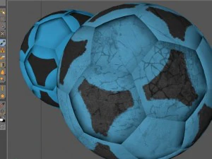 soccerball blue black 3D Model