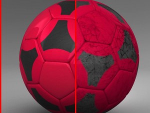soccerball red black 3D Модель