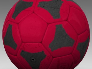 soccerball red black 3D Model