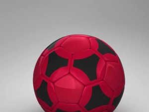 soccerball red black 3D Model