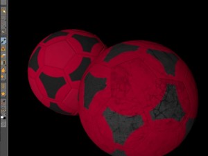 soccerball red black 3D Model