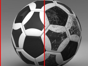 soccerball black white triangles 3D Модель
