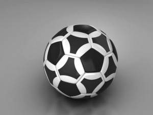 soccerball black white triangles 3D Модель