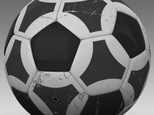 soccerball black white triangles 3D Model