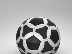soccerball black white triangles 3D Model