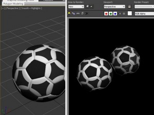 soccerball black white triangles 3D Модель