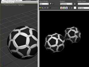 soccerball black white triangles 3D Model