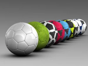 встановити футбольний м'яч 3D Модель