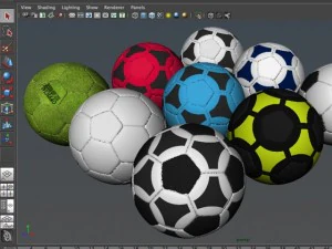 встановити футбольний м'яч 3D Модель