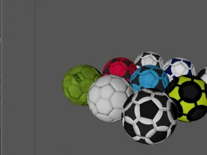 встановити футбольний м'яч 3D Модель