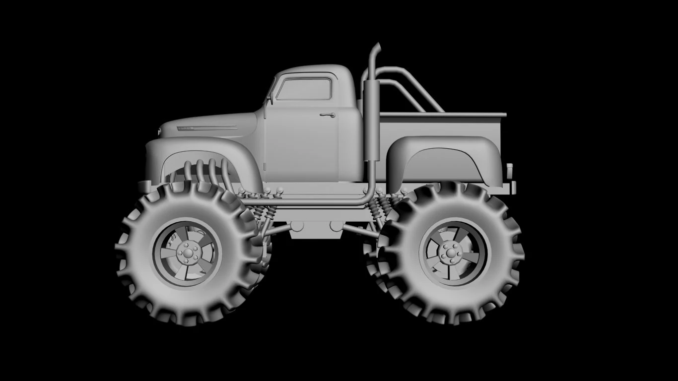 ford f100 bigfoot 3D Model .c4d .max .obj .3ds .fbx .stl .blend