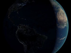 photorealistic earth and moon Model 3D