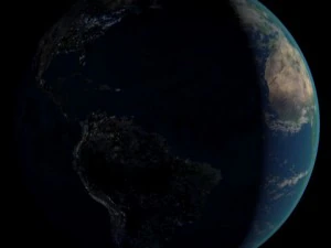 photorealistic earth and moon 3D Model