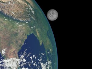 photorealistic earth and moon Model 3D