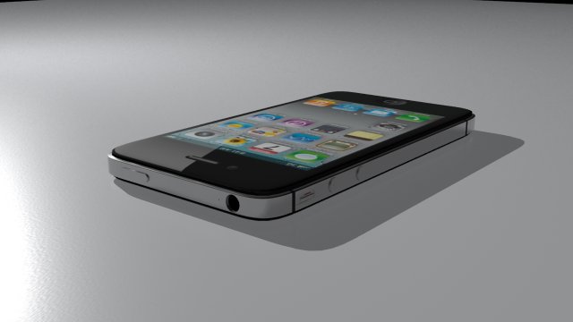 apple iphone 4s black 3D Модель .c4d .max .obj .3ds .fbx .stl .blend 