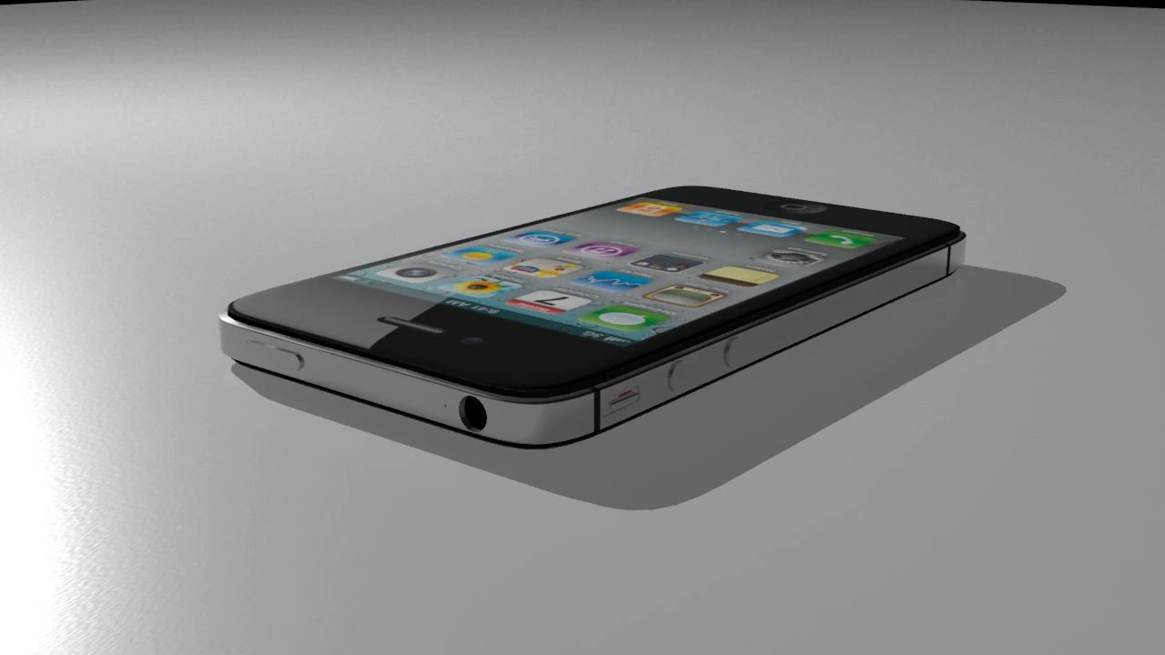 apple iphone 4s black 3D Model .c4d .max .obj .3ds .fbx .stl .blend 