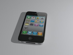 apple iphone 4s black 3D Модель
