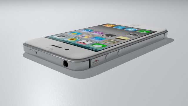 apple iphone 4s white Modello 3D .c4d .max .obj .3ds .fbx .stl .blend 
