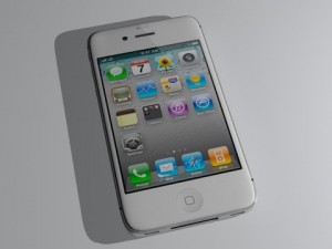 apple iphone 4s white Modello 3D