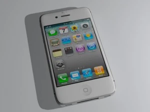 ma&ccedil;&atilde; iphone 4s branco Modelo 3D