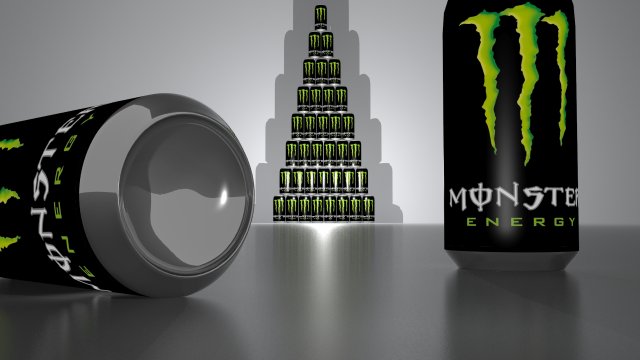 monster energy drink Model 3D .c4d .max .obj .3ds .fbx .stl .blend 