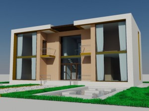 2storey house in the style of cubism Modelo 3D